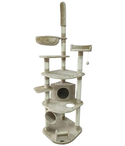 Dehner Lieblinge Kratzbaum Tabby, Katzenbaum komfortabel/abwechslungsreich, Kletterbaum für Katzen, ca. 60 x 245-270 x 60 cm, Sisal/MDF/Polyester, beige Dehner Lieblinge Kratzbaum Tabby, Katzenbaum komfortabel/abwechslungsreich, Kletterbaum für Katzen, ca. 60 x 245-270 x 60 cm, Sisal/MDF/Polyester, beige von Dehner