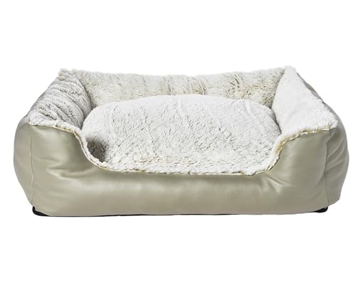 Dehner Lieblinge Kuschelbett Casim, Hundebett/Katzenbett mit Anti-Rutsch-Boden, ca. 85 x 65 x 25 cm, Größe L, Polyster/Polypropylen, beige/weiß Dehner Lieblinge Kuschelbett Casim, Hundebett/Katzenbett mit Anti-Rutsch-Boden, ca. 85 x 65 x 25 cm, Größe L, Polyster/Polypropylen, beige/weiß von Dehner