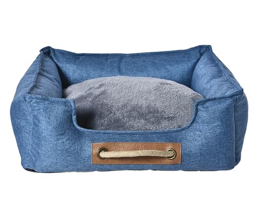 Dehner Lieblinge Kuschelbett Cyrus, Hundebett/Katzenbett mit Anti-Rutsch-Boden, ca. 57 x 52 x 18 cm, Größe M, Polyster/Polypropylen, blau Dehner Lieblinge Kuschelbett Cyrus, Hundebett/Katzenbett mit Anti-Rutsch-Boden, ca. 57 x 52 x 18 cm, Größe M, Polyster/Polypropylen, blau von Dehner