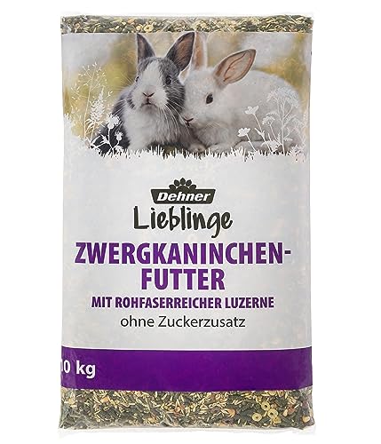 Dehner Lieblinge Nagerfutter, Zwergkaninchen-Futter, mit rohfaserreicher Luzerne, 10 kg von Dehner