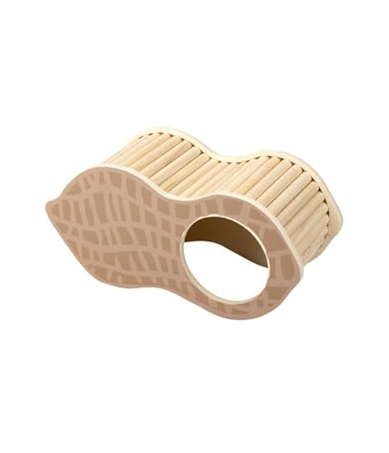 Dehner Lieblinge Nagerhaus Peanut, Nagerzubehör für Hamster/Nager/Mäuse, ca. 24.5 x 11.6 x 10 cm, aus FSC®-zertifiziertem Kiefernholz/Sperrholz, braun/Natur von Dehner