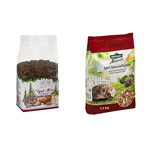 Dehner Natura Premium Igelfutter Futter-Mix, getreidefrei, 2 kg & Natura Igelfutter, 1.5 kg von Dehner