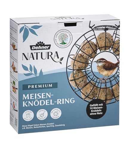 Dehner Natura Premium Wildvogel Meisenknödelring gefüllt, Futterstation inkl. 10 Meisenknödel ohne Netz, ganzjähriges Wildvogelfutter fettreich / energiereich, Metall, ca. Ø 24.5 cm Dehner Natura Premium Wildvogel Meisenknödelring gefüllt, Futterstation inkl. 10 Meisenknödel ohne Netz, ganzjähriges Wildvogelfutter fettreich / energiereich, Metall, ca. Ø 24.5 cm von Dehner
