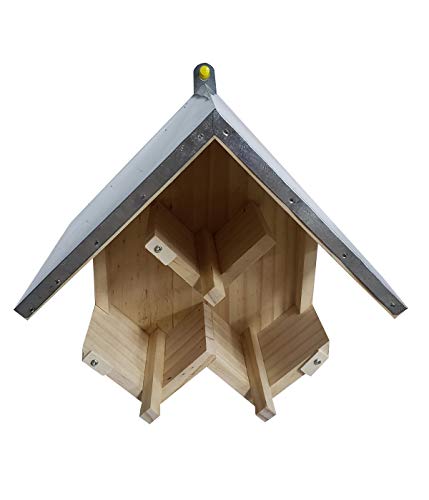 Dehner Natura Premium Wildvogel Futterhaus, Erdnussbutterhaus Triple, Futterstation für Wildvögel, Vogelhaus wetterfest / hängend, ca. 24 x 16 x 16 cm, Kiefernholz / Metall, natur Dehner Natura Premium Wildvogel Futterhaus, Erdnussbutterhaus Triple, Futterstation für Wildvögel, Vogelhaus wetterfest / hängend, ca. 24 x 16 x 16 cm, Kiefernholz / Metall, natur von Dehner