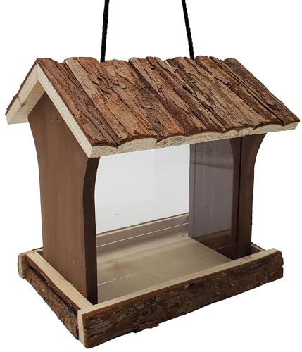 Dehner Natura Premium Wildvogel Futterhaus Arizona, Futterstation für Wildvögel, Vogelhaus platzsparend / robust / hängend, inkl. Aufhängevorrichtung, ca. 21 x 21 x 17 cm, Tannenholz, braun Dehner Natura Premium Wildvogel Futterhaus Arizona, Futterstation für Wildvögel, Vogelhaus platzsparend / robust / hängend, inkl. Aufhängevorrichtung, ca. 21 x 21 x 17 cm, Tannenholz, braun von Dehner