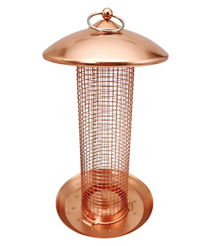 Dehner Natura Premium Wildvogel Futtersäule Chloe, Futterstation für Wildvögel, Futterstelle wetterfest / hängend, Ø 16 cm, Höhe 30 cm, Metall, kupfer Dehner Natura Premium Wildvogel Futtersäule Chloe, Futterstation für Wildvögel, Futterstelle wetterfest / hängend, Ø 16 cm, Höhe 30 cm, Metall, kupfer von Dehner