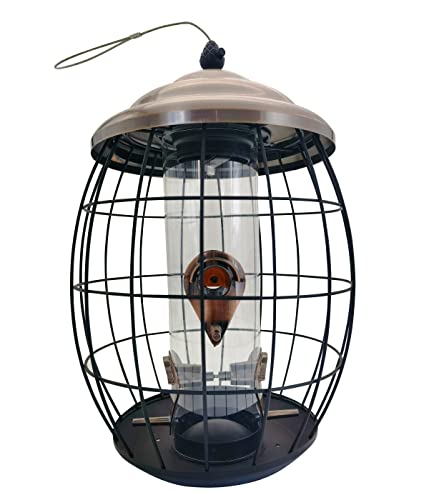 Dehner Natura Premium Wildvogel Futterspender Positano, Futterstation für kleine Wildvögel, Futterstelle wetterfest / hängend, inkl. 4 Sitzstangen, ca. Ø 21.5, Höhe 35.5 cm, Metall, grau Dehner Natura Premium Wildvogel Futterspender Positano, Futterstation für kleine Wildvögel, Futterstelle wetterfest / hängend, inkl. 4 Sitzstangen, ca. Ø 21.5, Höhe 35.5 cm, Metall, grau von Dehner