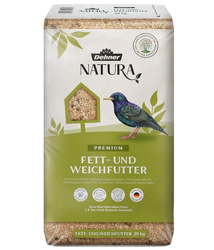 Dehner Natura Premium Wildvogelfutter, Fettfutter / Weichfutter, Ganzjahresfutter artgerecht / kraftspendend , hochwertiges Vogelfutter für Wildvögel, 20 kg Dehner Natura Premium Wildvogelfutter, Fettfutter / Weichfutter, Ganzjahresfutter artgerecht / kraftspendend , hochwertiges Vogelfutter für Wildvögel, 20 kg von Dehner