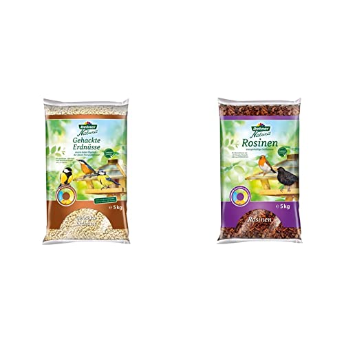 Dehner Natura Wildvogelfutter, gehackte Erdnüsse, 5 kg & Natura Wildvogelfutter, Rosinen, 5 kg Dehner Natura Wildvogelfutter, gehackte Erdnüsse, 5 kg & Natura Wildvogelfutter, Rosinen, 5 kg von Dehner
