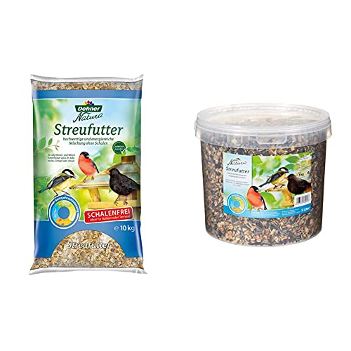 Dehner Natura Wildvogelfutter, schalenfreies Streufutter, 10 kg & Natura Wildvogelfutter, Streufutter im Eimer, 3 kg Dehner Natura Wildvogelfutter, schalenfreies Streufutter, 10 kg & Natura Wildvogelfutter, Streufutter im Eimer, 3 kg von Dehner