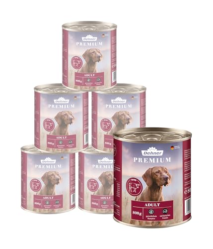Dehner Premium Hundefutter Adult, Rind, 6 x 800 g (4800 g) von Dehner