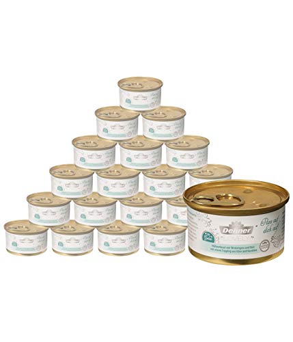 Dehner Premium Lovely Katzenfutter, Nassfutter in Gelee / glutenfrei, für ausgewachsene Katzen, Hühnerbrust / Weizengras / Karotte, 24 x 85 g Dose (2.04 kg) von Dehner