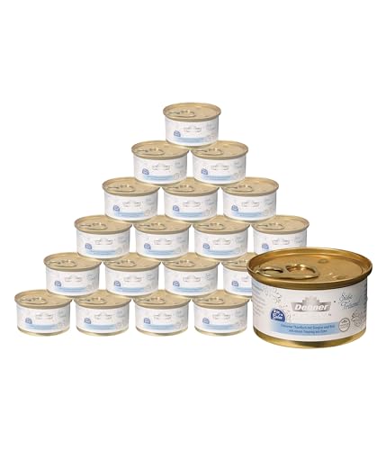 Dehner Premium Lovely Katzenfutter, Nassfutter in Gelee / glutenfrei, für ausgewachsene Katzen, Thunfisch / Ente / Reis, 24 x 85 g Dose (2.04 kg) von Dehner