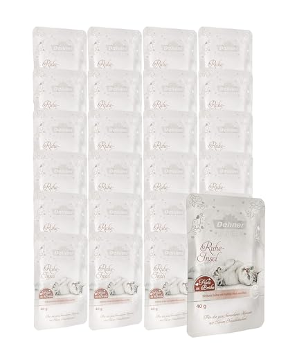 Dehner Premium Lovely Katzensnack, Leckerli glutenfrei, für ausgewachsene Katzen, Brühe mit Huhn, im Beutel, 24 x 40 g (960 g) von Dehner
