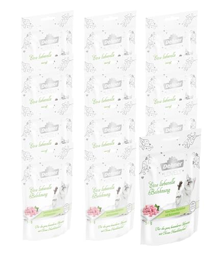 Dehner Premium Lovely Katzensnack Adult, Ergänzungsfutter, Pute und Katzenminze, 12 x 50 g (600 g) von Dehner