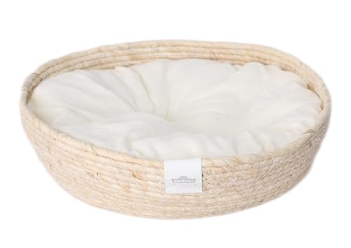 Dehner Premium Lovely Kuschelbett Guter Schlaf, Ø 45 cm, Höhe 13 cm, Naturmaterial/Plüsch, weiß/beige Dehner Premium Lovely Kuschelbett Guter Schlaf, Ø 45 cm, Höhe 13 cm, Naturmaterial/Plüsch, weiß/beige von Dehner