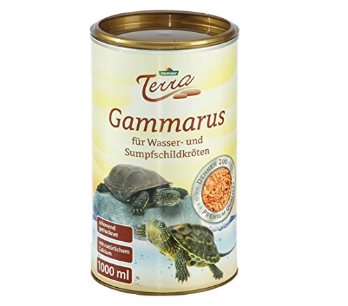 Dehner Terra Amphibien-Snack, Futter für Sumpfschildkröten / Wasserschildkröten, Bachflohkrebse / Gammarus, 1 l von Dehner