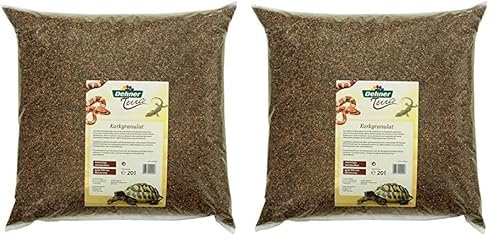Dehner Terra Reptilienzubehör, Einstreu, Korkgranulat, 20 l (Packung mit 2) von Dehner