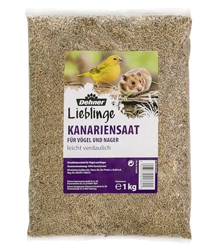 Dehner Lieblinge Vogelfutter, Kanariensaat leicht verdaulich, auch für Nager geeignet, 10 x 1 kg (10 kg) von Dehner