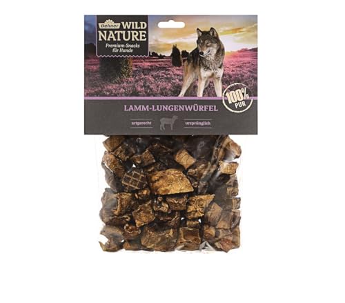 Dehner Wild Nature Hundesnack, Premium Hundeleckerli glutenfrei / getreidefrei, Würfelsnack für ernährungssensible Hunde, Lamm-Lunge, 200 g von Dehner