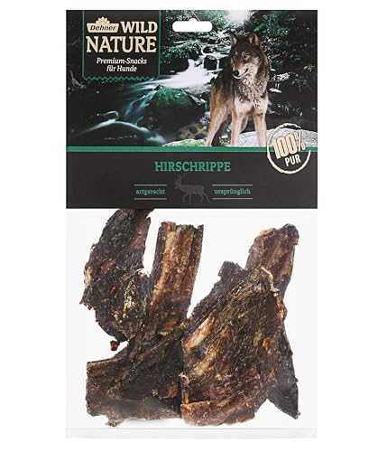 Dehner Wild Nature Hundesnack, Premium Leckerli glutenfrei / getreidefrei, Kausnack für Hunde, Hirschrippe, 200 g Dehner Wild Nature Hundesnack, Premium Leckerli glutenfrei / getreidefrei, Kausnack für Hunde, Hirschrippe, 200 g von Dehner
