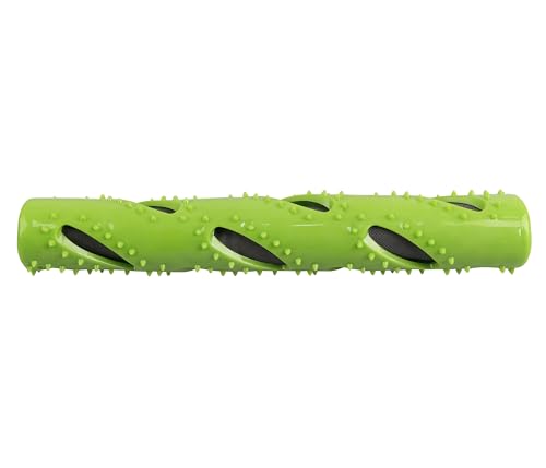 Dehner Wild Nature Hundespielzeug Green Fetch Stick, ca. Ø 4.5 cm, Länge 30 cm, Gummi, grün/schwarz von Dehner