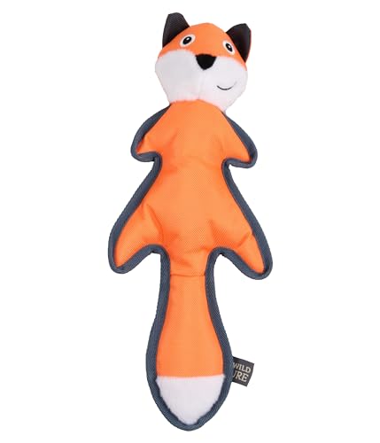 Dehner Wild Nature Hundespielzeug Outdoor Fox, inkl. Quietscher, ca. 42 x 18 x 7 cm, Oxford-Baumwolle, orange von Dehner