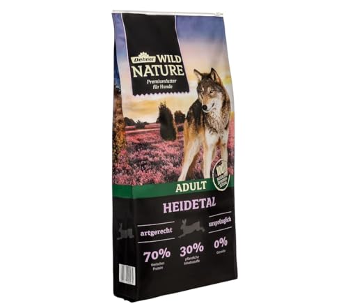 Dehner Wild Nature Hundefutter Heidetal, Trockenfutter getreidefrei / zuckerfrei, für ausgewachsene Hunde, Kaninchen, 12 kg von Dehner