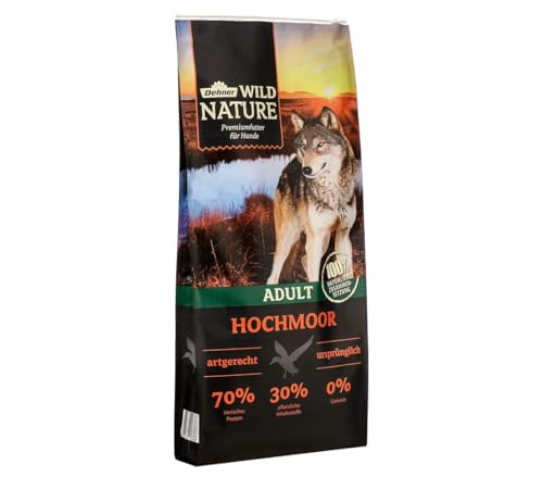 Dehner Wild Nature Hundefutter Hochmoor, Trockenfutter getreidefrei / zuckerfrei, für ausgewachsene Hunde, Ente, 12 kg von Dehner