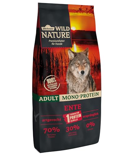 Dehner Wild Nature Hundefutter Mono Protein, Trockenfutter getreidefrei / zuckerfrei, für ausgewachsene Hunde, Ente / Fisch, 12 kg Dehner Wild Nature Hundefutter Mono Protein, Trockenfutter getreidefrei / zuckerfrei, für ausgewachsene Hunde, Ente / Fisch, 12 kg von Dehner