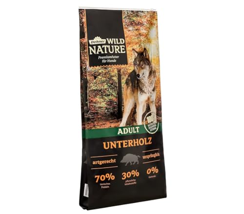 Dehner Wild Nature Hundefutter Unterholz, Trockenfutter getreidefrei / zuckerfrei, für ausgewachsene Hunde, Wildschwein, 12 kg von Dehner