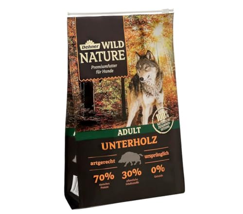 Dehner Wild Nature Hundefutter Unterholz, Trockenfutter getreidefrei / zuckerfrei, für ausgewachsene Hunde, Wildschwein, 4 kg von Dehner