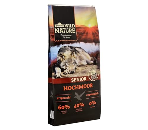 Dehner Wild Nature Hundetrockenfutter Senior Bergweide | getreidefrei | natürliches Hundefutter mit Ente | Premium Trockenfutter | für sensible, ältere Hunde | hoher Fleischgehalt | sensitiv | 12 kg von Dehner