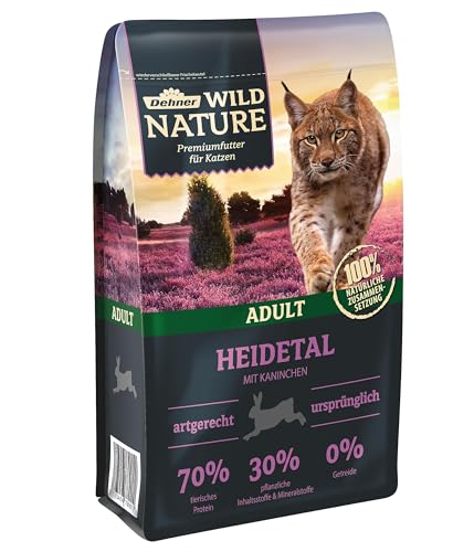 Dehner Wild Nature Katzenfutter Heidetal, Trockenfutter getreidefrei, für ausgewachsene Katzen, Kaninchen, 1.5 kg von Dehner