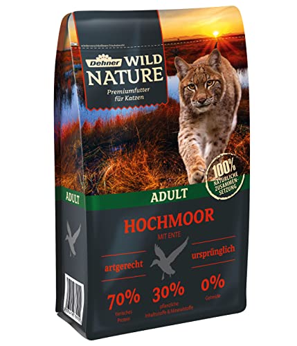 Dehner Wild Nature Katzenfutter Hochmoor, Trockenfutter getreidefrei, für ausgewachsene Katzen, Ente, 1.5 kg von Dehner