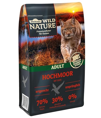 Dehner Wild Nature Katzenfutter Hochmoor, Trockenfutter getreidefrei, für ausgewachsene Katzen, Ente, 1.5 kg von Dehner