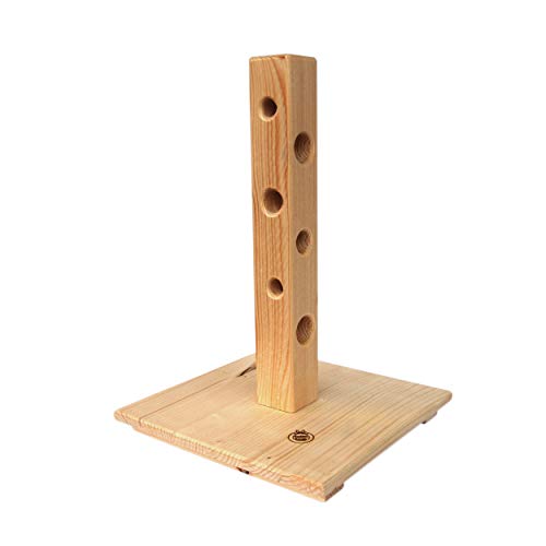 Dein Heuboden Futterbaum - Für Kaninchen, Meerschweinchen, Hasen, Hamster, Mäuse, Ratten - Unbehandeltes Fichtenholz, geschliffene Kanten, plastikfrei - Handarbeit direkt aus Deutschland - 43 cm von Dein Heuboden