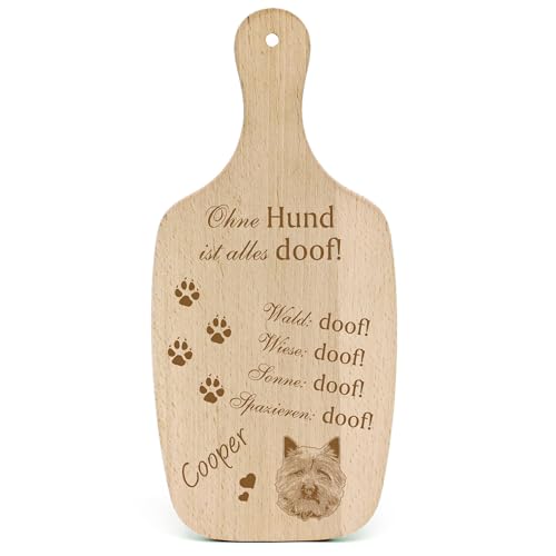 DEKOLANDO Deko Hundeschild Geschenk Hund Cairn Terrier Kopf -... Alles Doof- Hundeschilder Hundebesitzer Hundemama Hundepapa Hundeliebhaber Hundehalter von DEKOLANDO