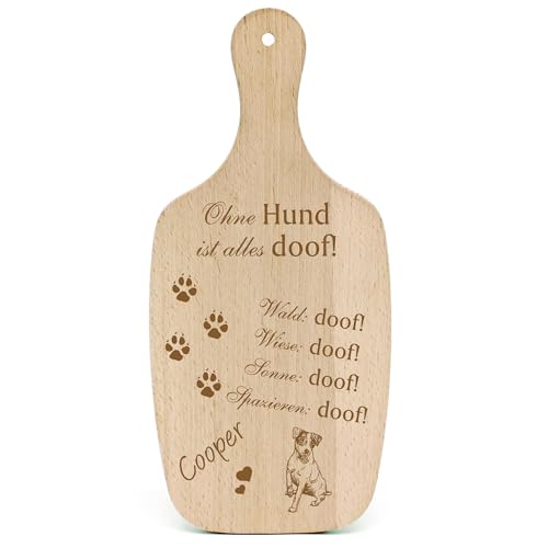 DEKOLANDO Deko Hundeschild Geschenk Hund sitzender Jack Russell Terrier -... Alles Doof- Hundeschilder Hundebesitzer Hundemama Hundepapa Hundeliebhaber Hundehalter von DEKOLANDO