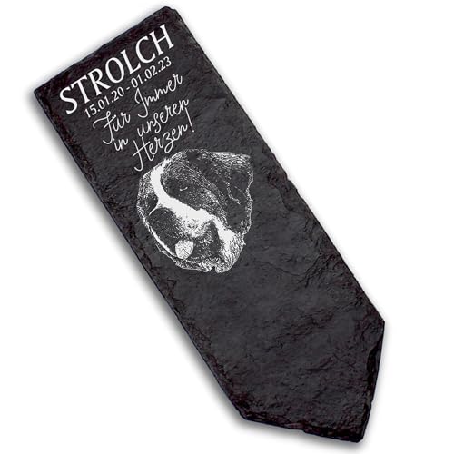 DEKOLANDO Grabstecker Grabschmuck Grabstein - Bernhardiner - Personalisiert Grab Deko 22x8 Grabdekoration DEKOLANDO Grabstecker Grabschmuck Grabstein - Bernhardiner - Personalisiert Grab Deko 22x8 Grabdekoration von DEKOLANDO