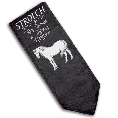 DEKOLANDO Grabstecker Grabschmuck Grabstein - Lipizzaner Pferd - Personalisiert Grab Deko 22x8 Grabdekoration von DEKOLANDO