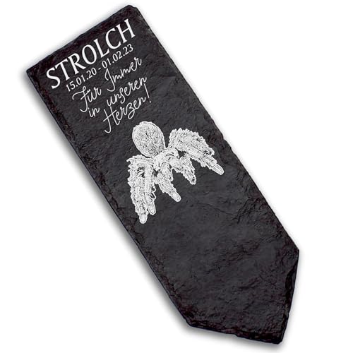 Dekolando Grabstecker Grabschmuck Grabstein - Tarantula - Personalisiert Grab Deko 22x8 Grabdekoration von Dekolando