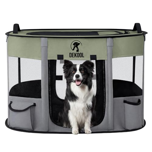 Faltbarer Laufstall für Haustiere, tragbare Hundebox für Welpen, Katze, Kaninchen, Küken, Welpenlaufstall für drinnen, Zwinger, Zeltkiste für drinnen und draußen, Reisen, Camping, Verwendung mit Faltbarer Laufstall für Haustiere, tragbare Hundebox für Welpen, Katze, Kaninchen, Küken, Welpenlaufstall für drinnen, Zwinger, Zeltkiste für drinnen und draußen, Reisen, Camping, Verwendung mit von Dekool