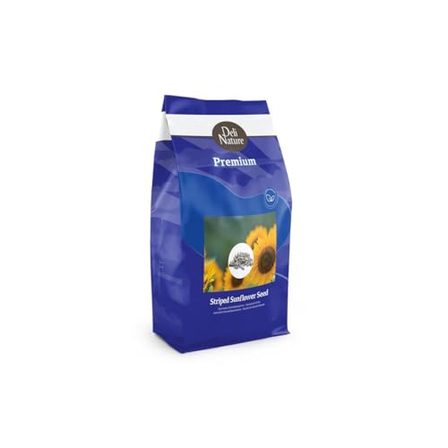 DELI NATURE Sonnenblumenpfeifen, gestreift, 2,5 kg, Vögel von Deli Nature