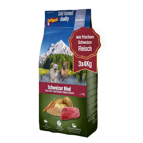 DeliBest Adult Sensitive Complete Dog Rind I Halbfeuchtes Futter für Hunde Adult I 100% Schweizer Rindfleisch I getreidefrei & ohne andere Zusätze I Hundefutter kaltgepresst I 3x4 kg Vorratspack DeliBest Adult Sensitive Complete Dog Rind I Halbfeuchtes Futter für Hunde Adult I 100% Schweizer Rindfleisch I getreidefrei & ohne andere Zusätze I Hundefutter kaltgepresst I 3x4 kg Vorratspack von DeliBest