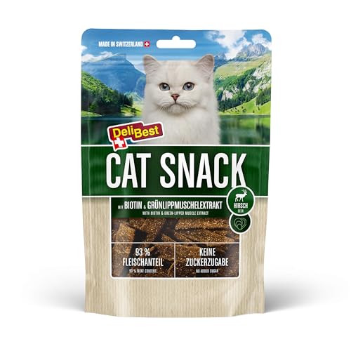 DeliBest Cat Snack, Katzen Leckerlies aus Hirschfleisch, 50g von DeliBest