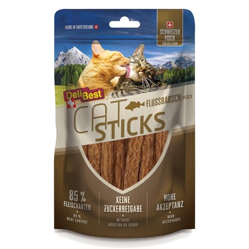 DeliBest Cat Sticks aus 100% Schweize Flussbarsch I Katzen Leckerlies getreidefrei I Katzensnack ohne künstliche Zusatzstoffe I Allergiker geeignet I 50g DeliBest Cat Sticks aus 100% Schweize Flussbarsch I Katzen Leckerlies getreidefrei I Katzensnack ohne künstliche Zusatzstoffe I Allergiker geeignet I 50g von DeliBest