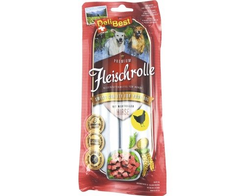 DeliBest Fleischrolle mit Huhn& Hirse 2x400g von DeliBest