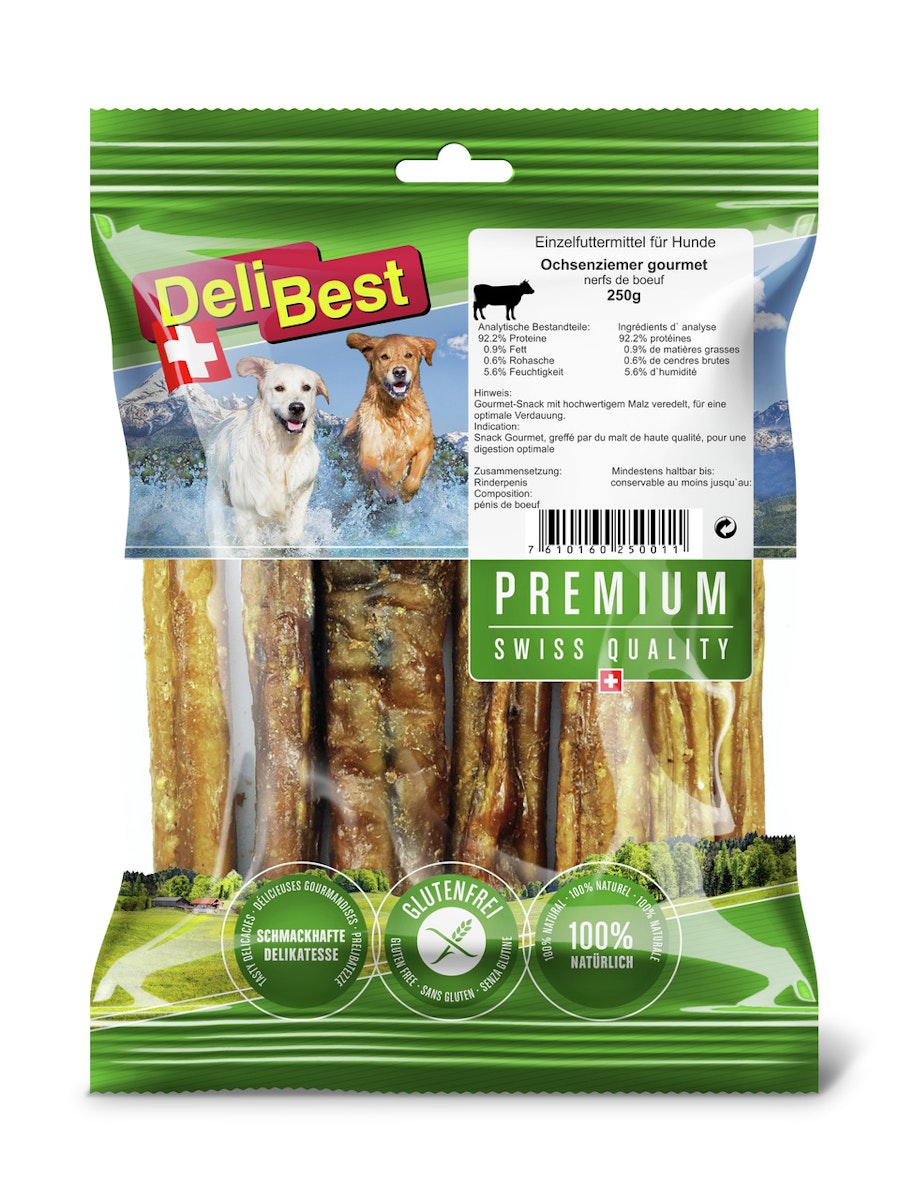 DeliBest Ochsenziemer Premium 15 Centimeter Hundekauartikel von DeliBest