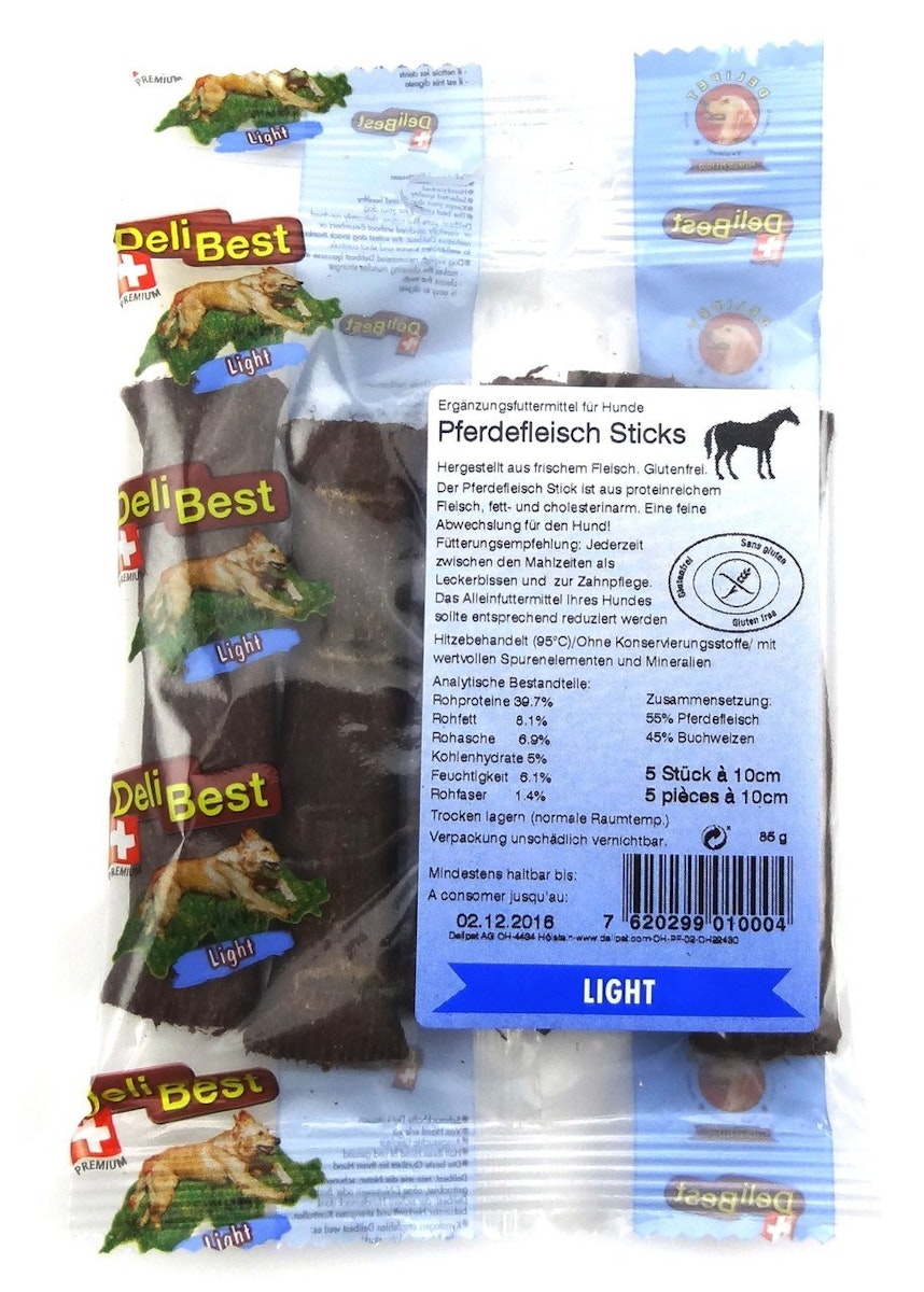 DeliBest Pferdestick 10 Centimeter Hundesnacks von DeliBest